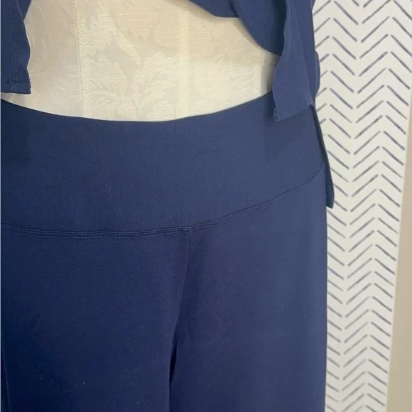 Habitat Perfect 3-piece Navy Set - blazer, wide leg pant sleeveless tank Large - Picture 6 of 13